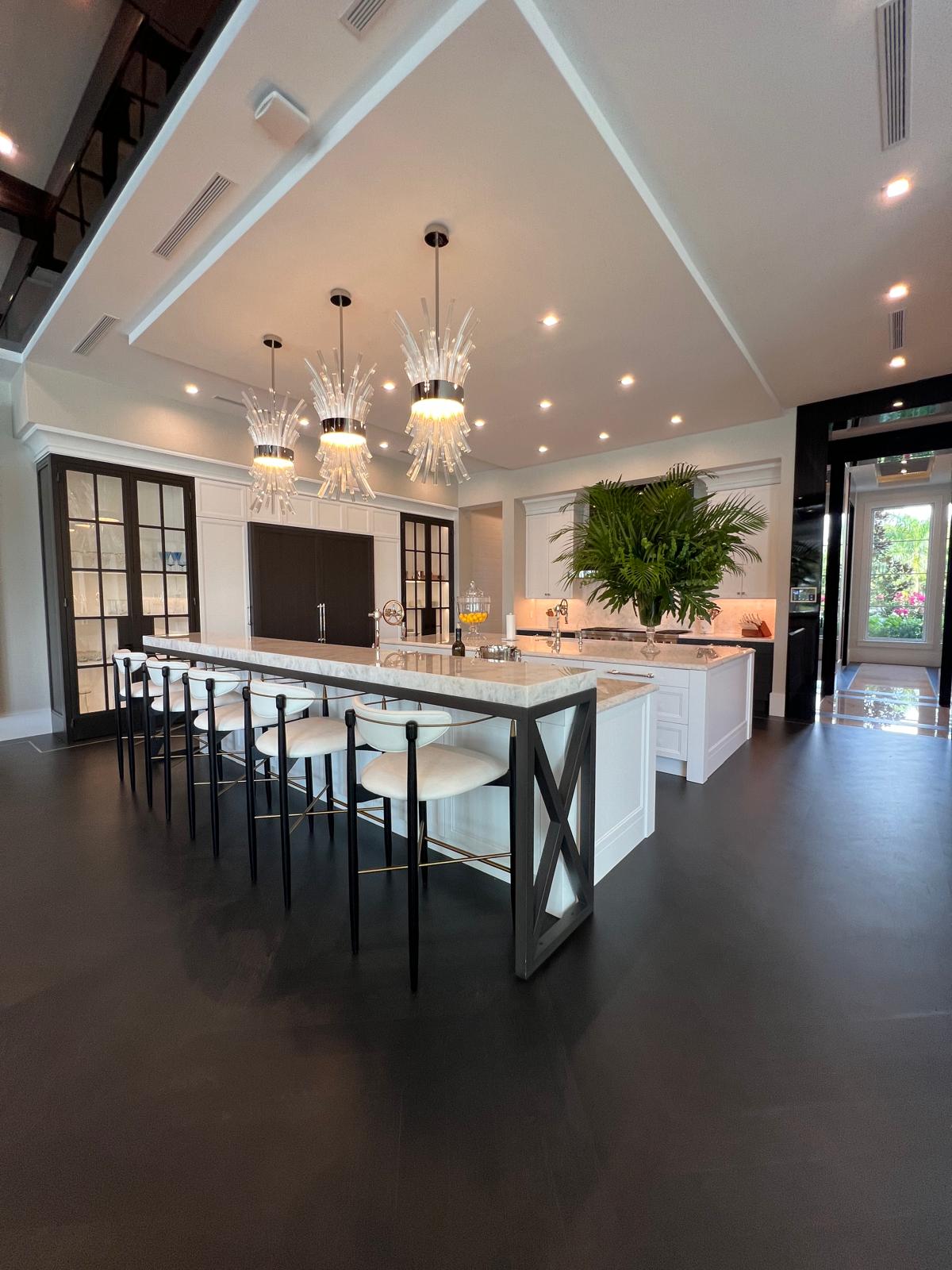 Grand foyer with bespoke chandelier